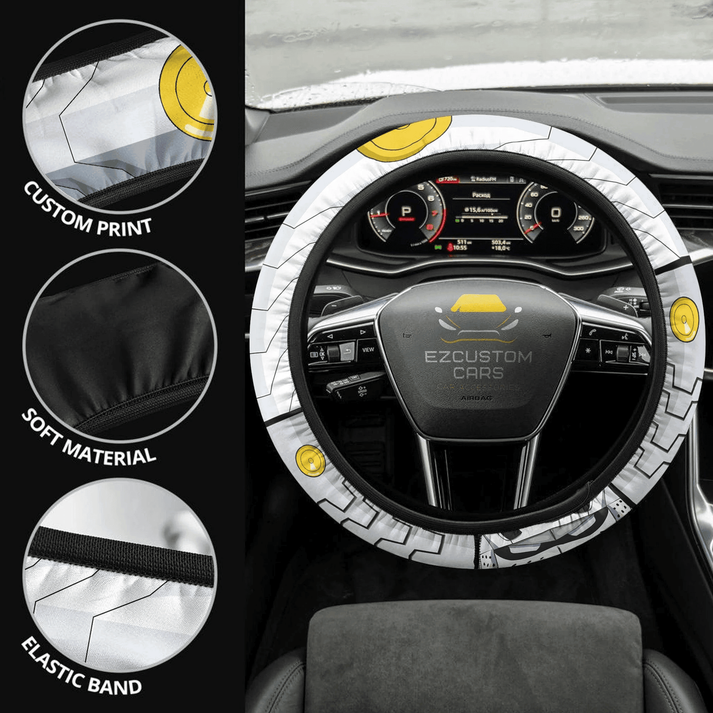Tenya Iida Anime Steering Wheel Cover Custom Anime My Hero Academia Car Accessories