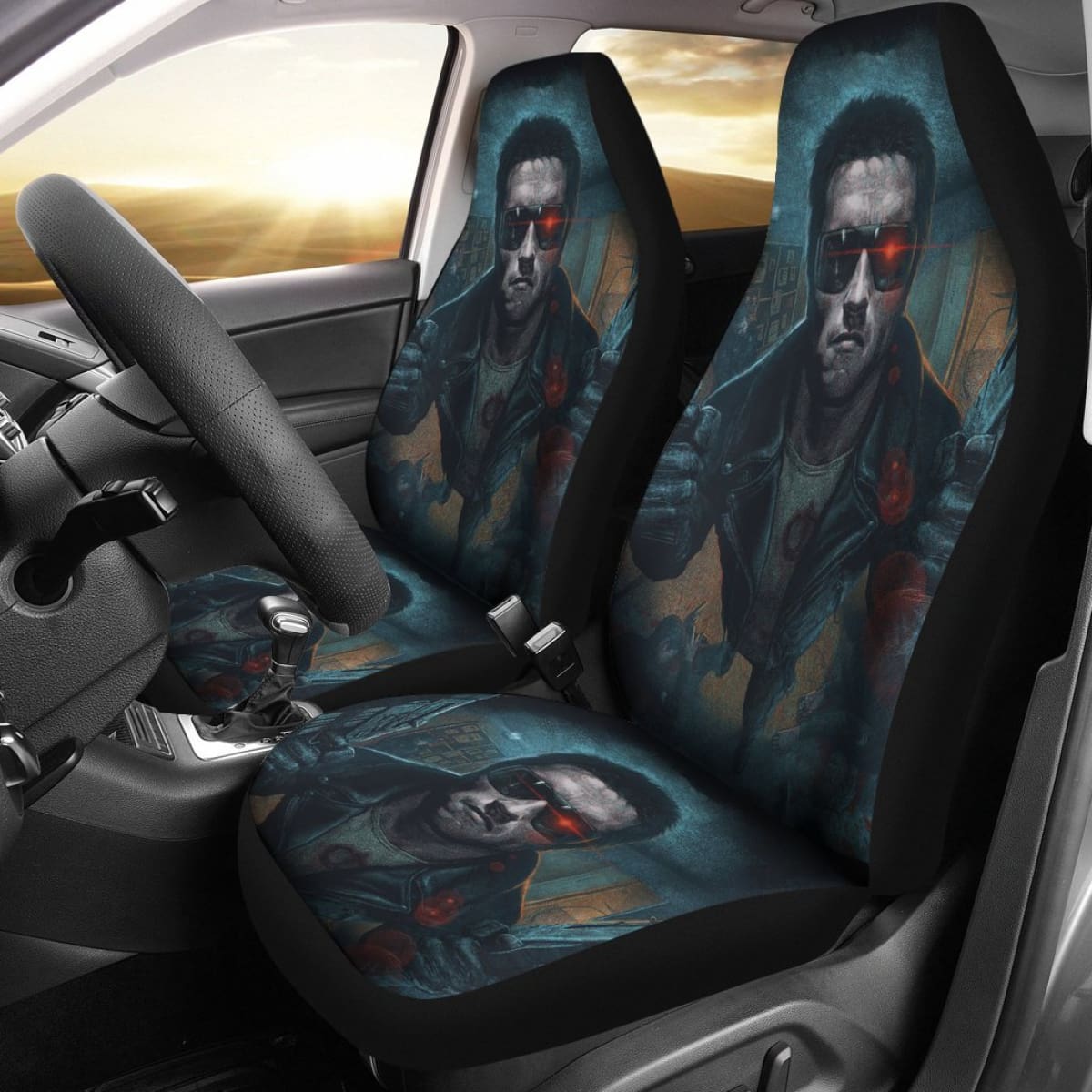 Terminator Dark Car Seat Covers Movie Fan Gift H040620 Universal Fit 225311
