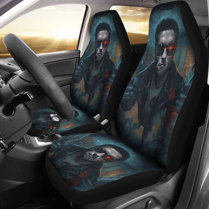 Terminator Dark Car Seat Covers Movie Fan Gift H040620 Universal Fit 225311