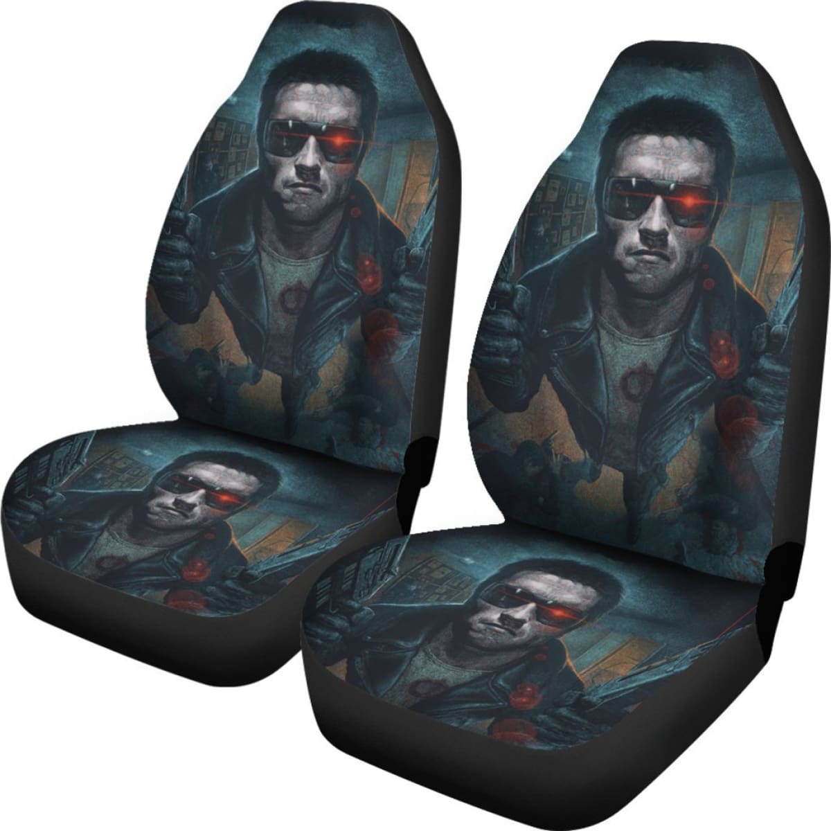 Terminator Dark Car Seat Covers Movie Fan Gift H040620 Universal Fit 225311