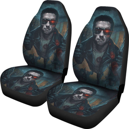 Terminator Dark Car Seat Covers Movie Fan Gift H040620 Universal Fit 225311