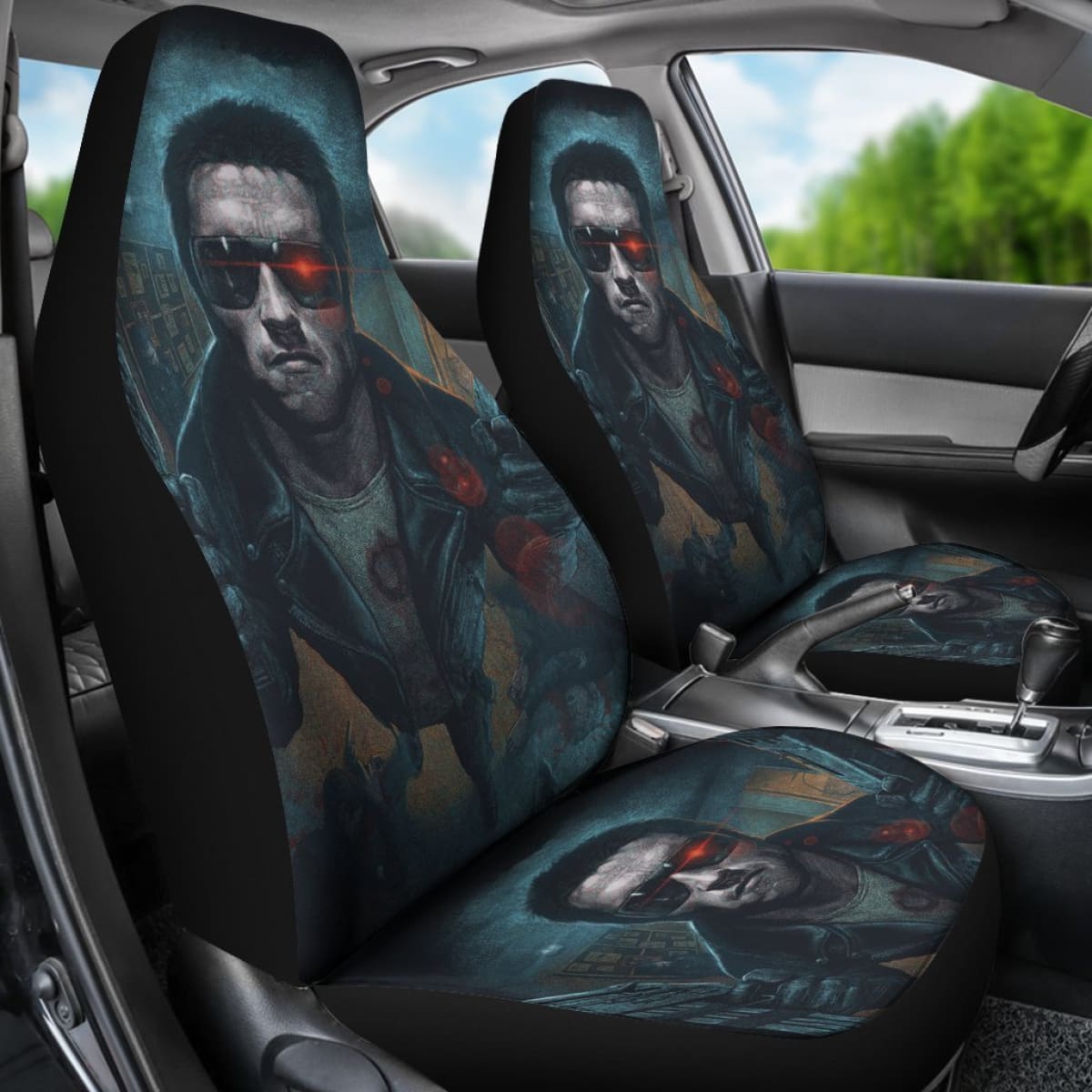 Terminator Dark Car Seat Covers Movie Fan Gift H040620 Universal Fit 225311