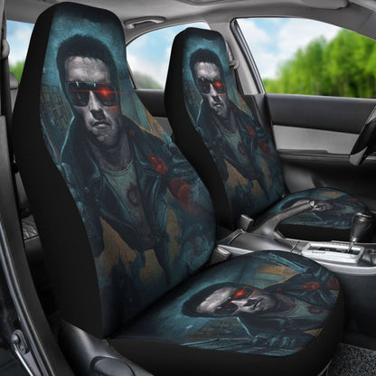 Terminator Dark Car Seat Covers Movie Fan Gift H040620 Universal Fit 225311