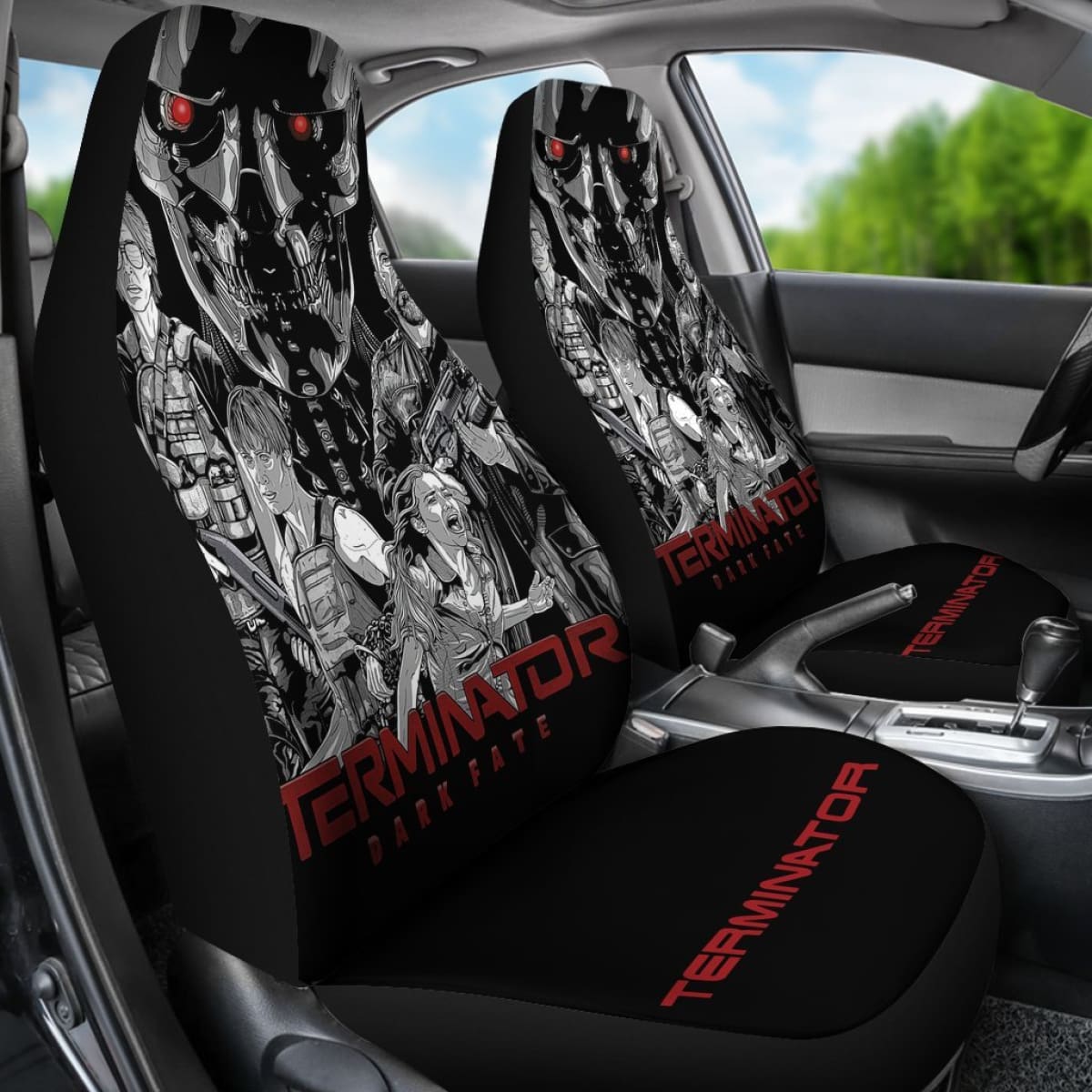 Terminator Dark Fate Art Car Seat Covers Movie Fan Gift H040620 Universal Fit 225311