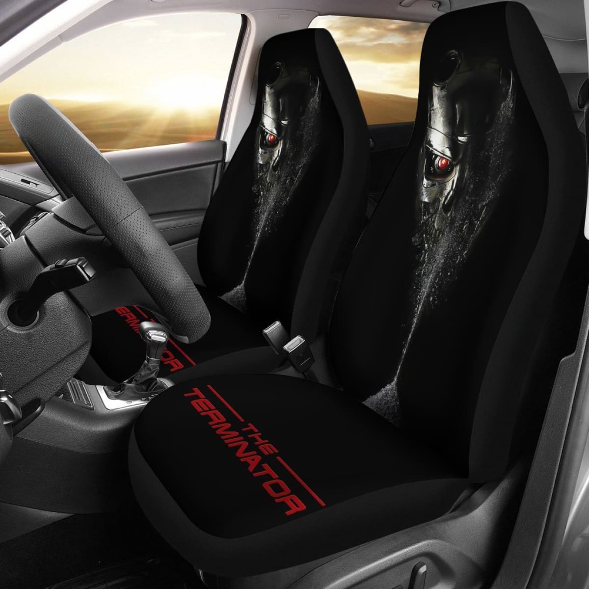 Terminator Skull Art Car Seat Covers Amazing Gift Ideas H040620 Universal Fit 225311