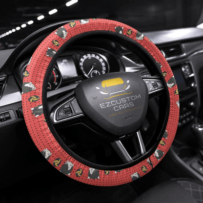 Tetsuro Kuroo Anime Steering Wheel Cover Custom Haikyuu Anime Car Accessories