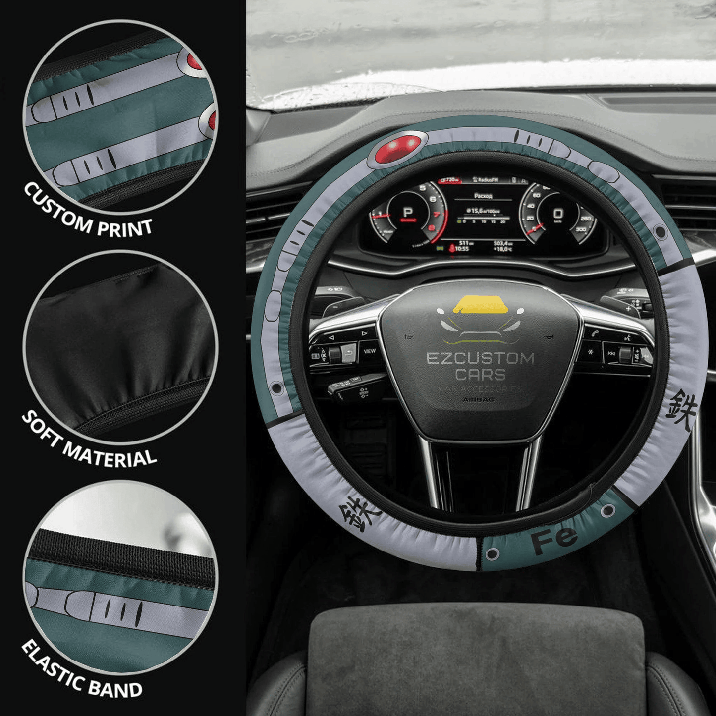 Tetsutetsu Tetsutetsu Anime Steering Wheel Cover Custom My Hero Academia Anime Car Accessories