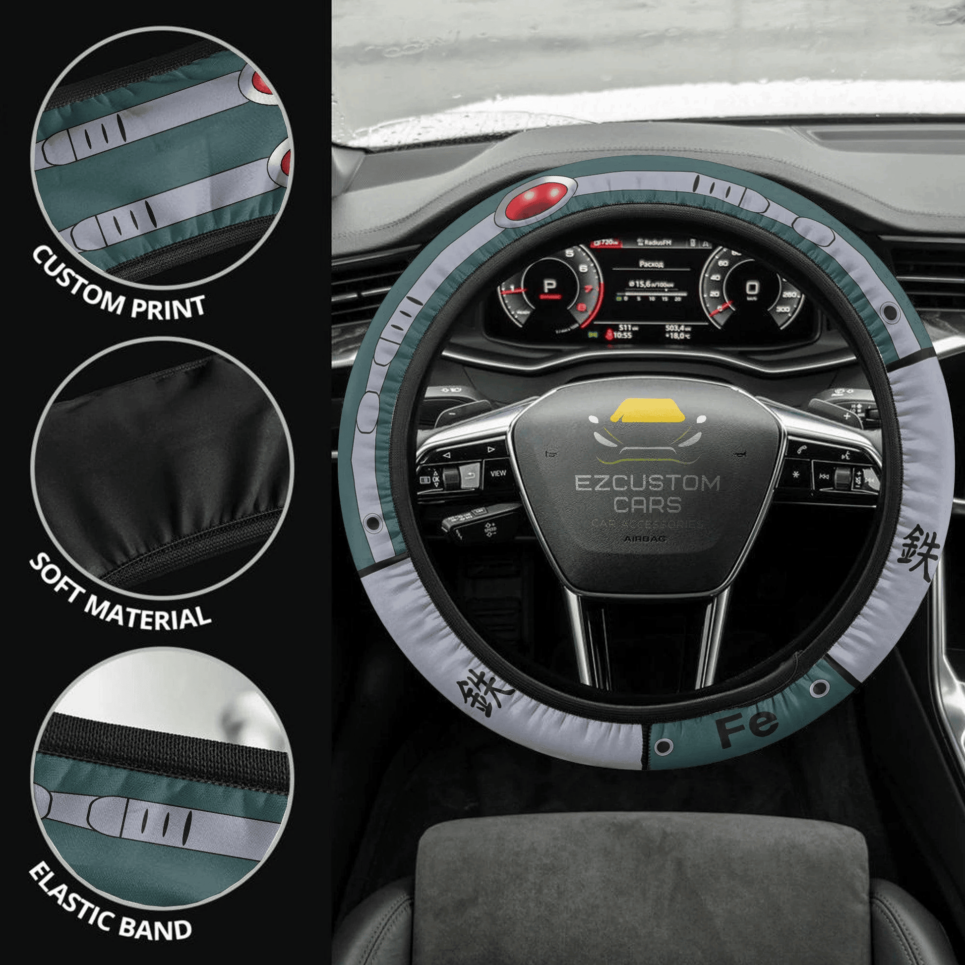 Tetsutetsu Tetsutetsu Anime Steering Wheel Cover Custom My Hero Academia Anime Car Accessories