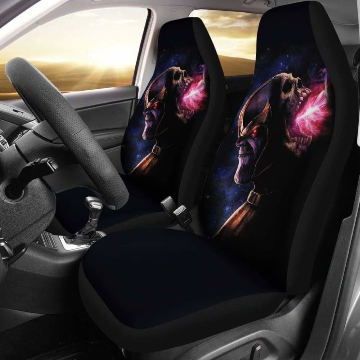 Thanos And Death Car Seat Covers Universal Fit 051012