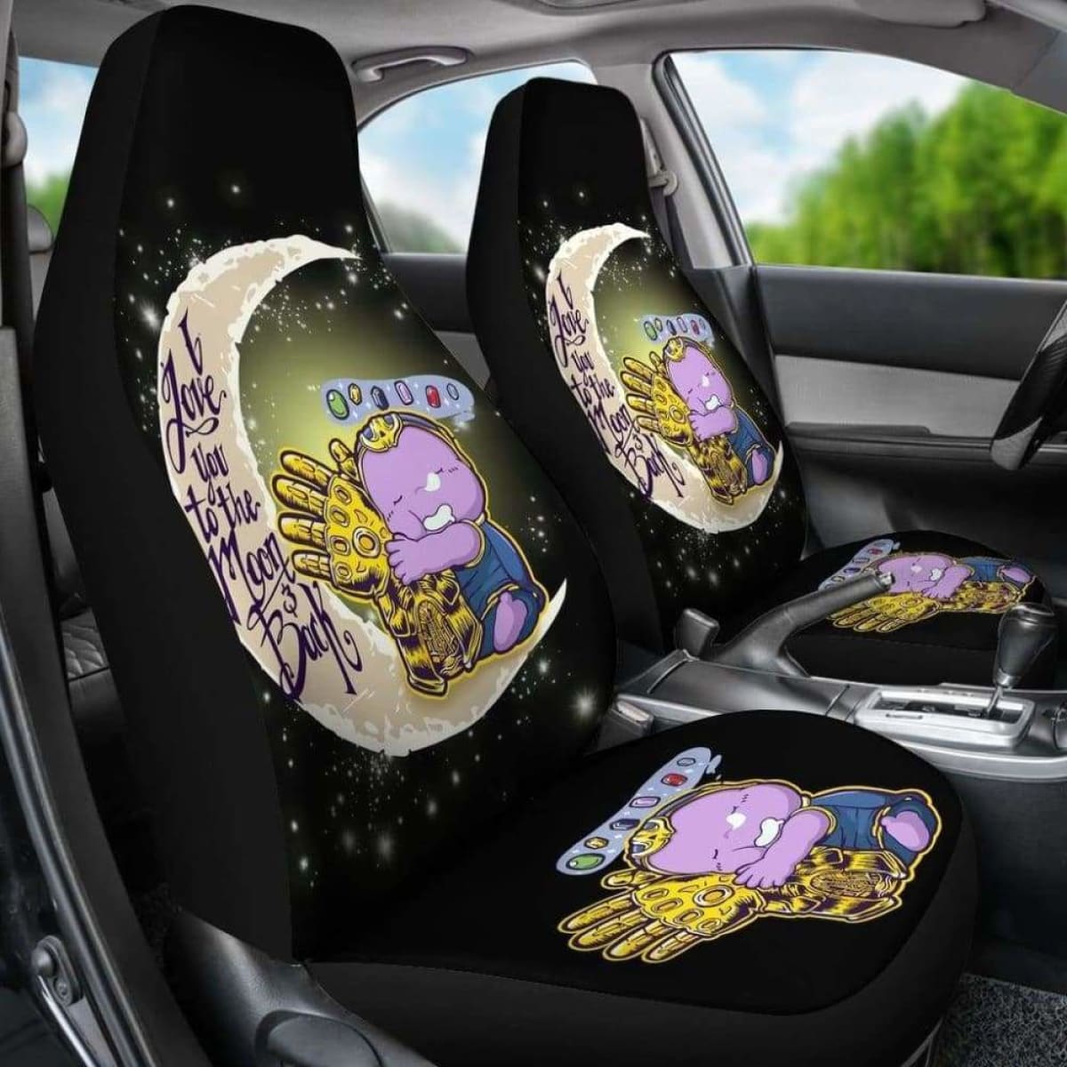 Thanos Love Infinity Gauntlet Car Seat Covers Universal Fit 051012