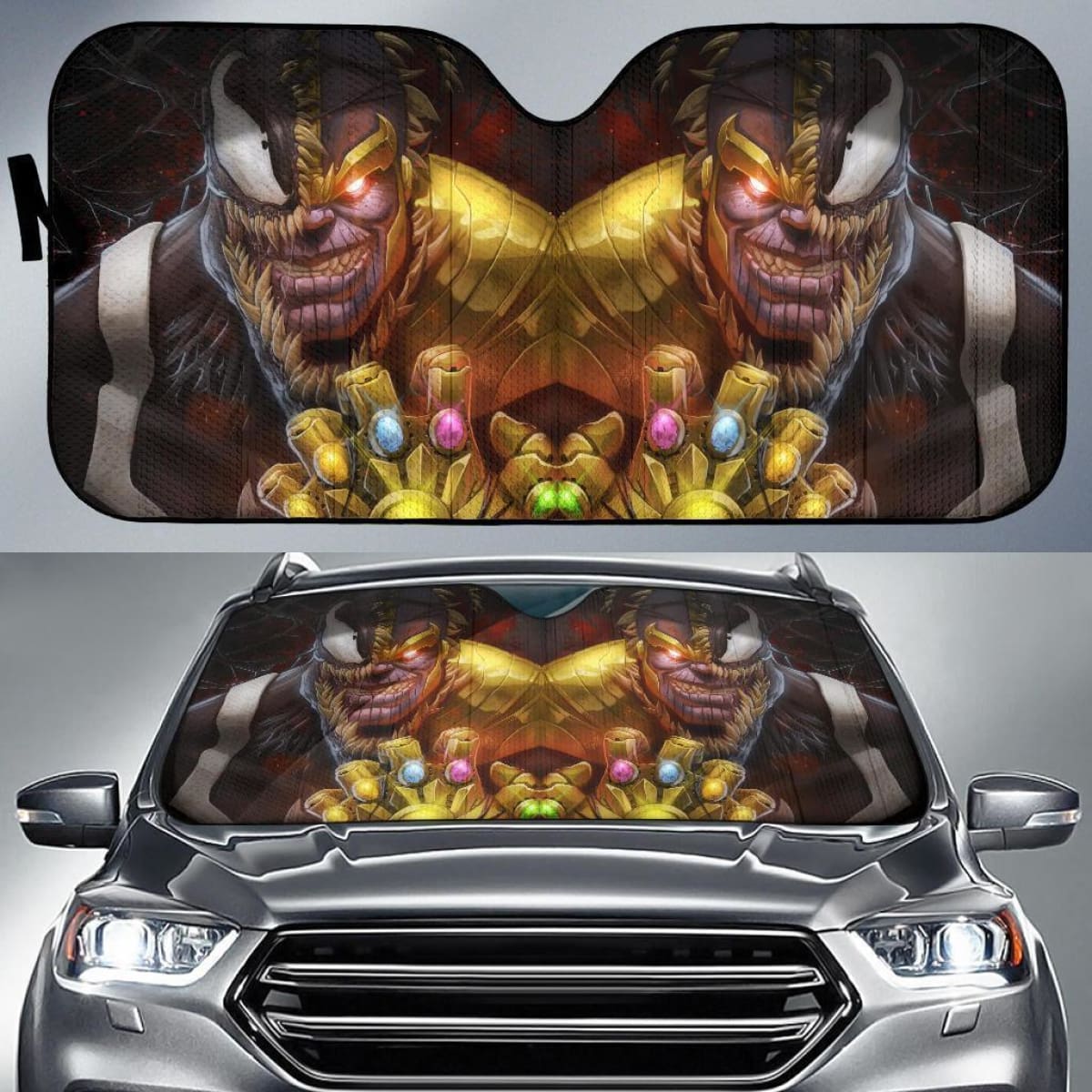 Thanos & Venom Mashup Auto Sun Shade Nh07 Universal Fit 111204