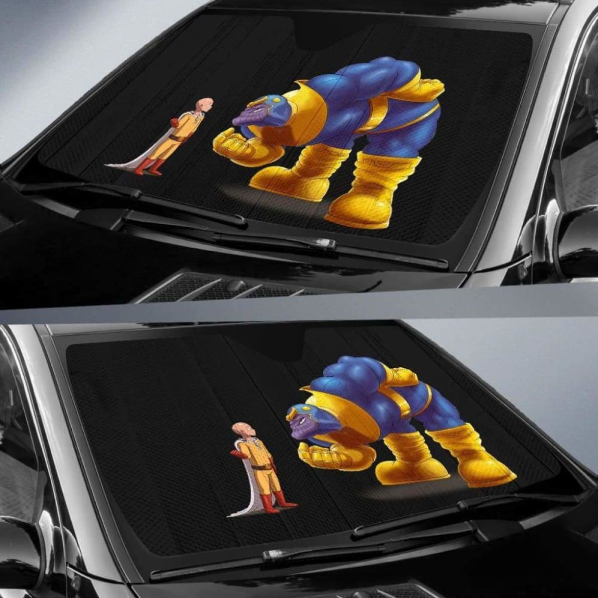 Thanos Vs One Punch Car Sun Shades 918b Universal Fit
