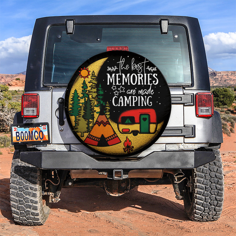 The Best Memories Are Made Camping Jeep Car Spare Tire Cover