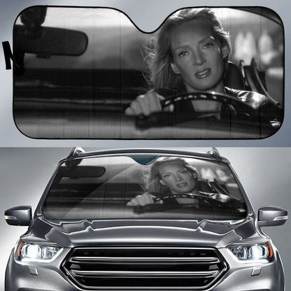 The Bride In Car Kill Bill Vintage Auto Sun Shade Visor Universal Fit 174503