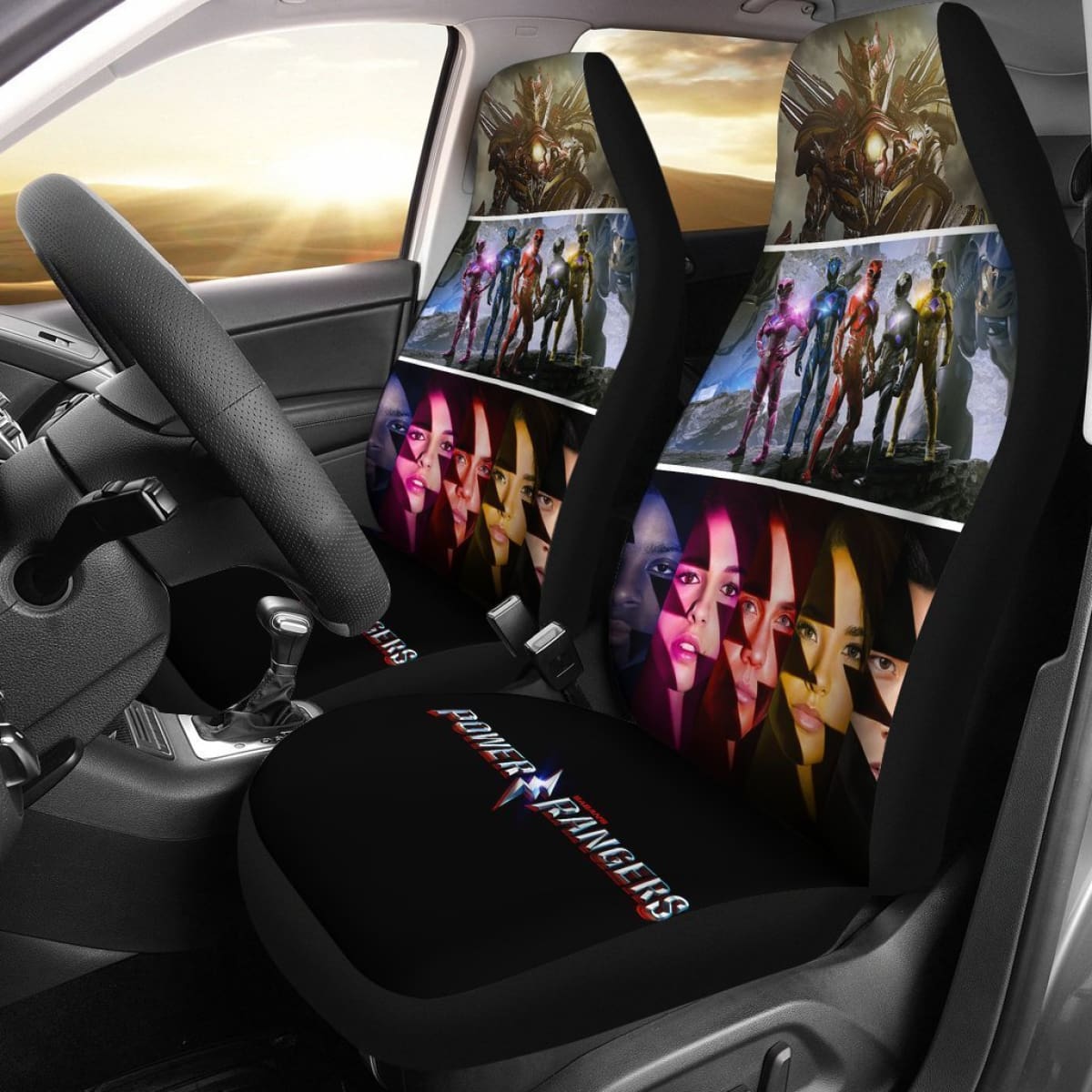 The Diverse Cast 2017 Saban'S Power Rangers Car Seat Covers Mn04 Universal Fit 225721