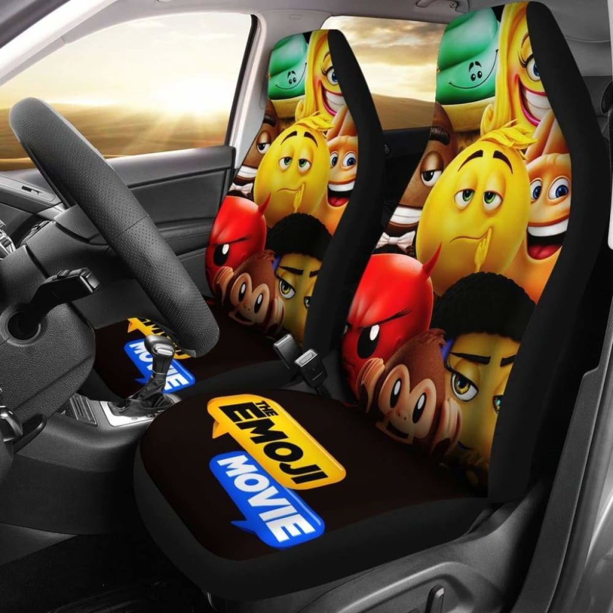 The Emoji Movie Seat Covers 101719 Universal Fit