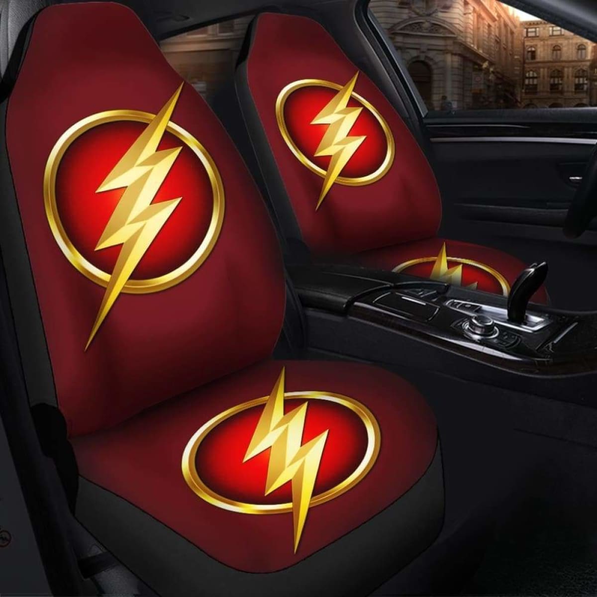 The Flash Logo Seat Covers 101719 Universal Fit