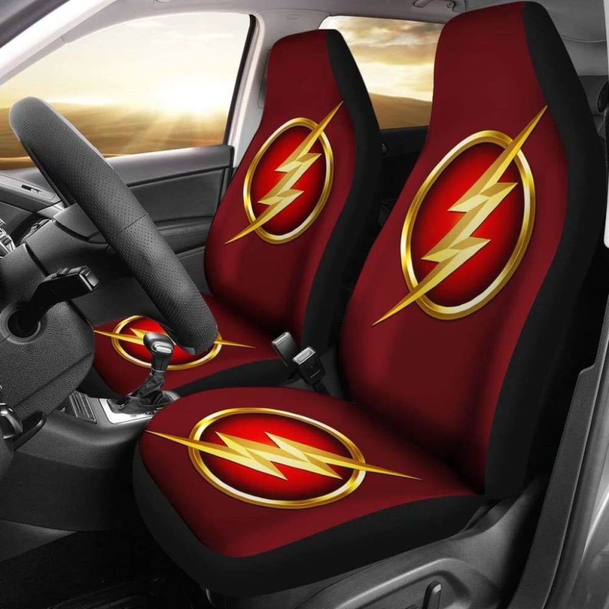 The Flash Logo Seat Covers 101719 Universal Fit