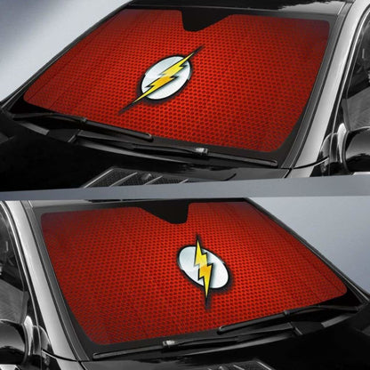 The Flash Logo in red theme car auto sunshades 918b Universal Fit