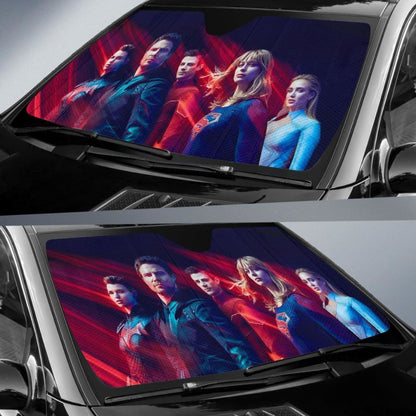 The Flash Supergirl Green Arrow Batwoman Ruby Rose White Car Sun Shade Universal Fit 225311