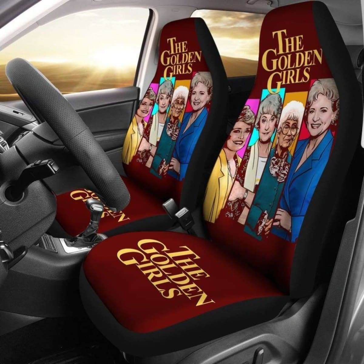 The Golden Girls Art Car Seat Covers Tv Show Fan Gift Universal Fit 051012