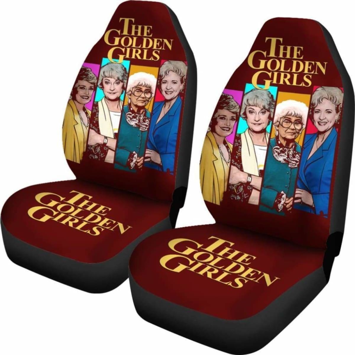 The Golden Girls Art Car Seat Covers Tv Show Fan Gift Universal Fit 051012