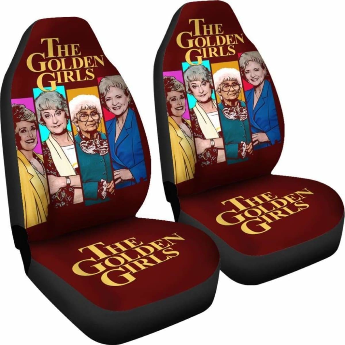 The Golden Girls Art Car Seat Covers Tv Show Fan Gift Universal Fit 051012