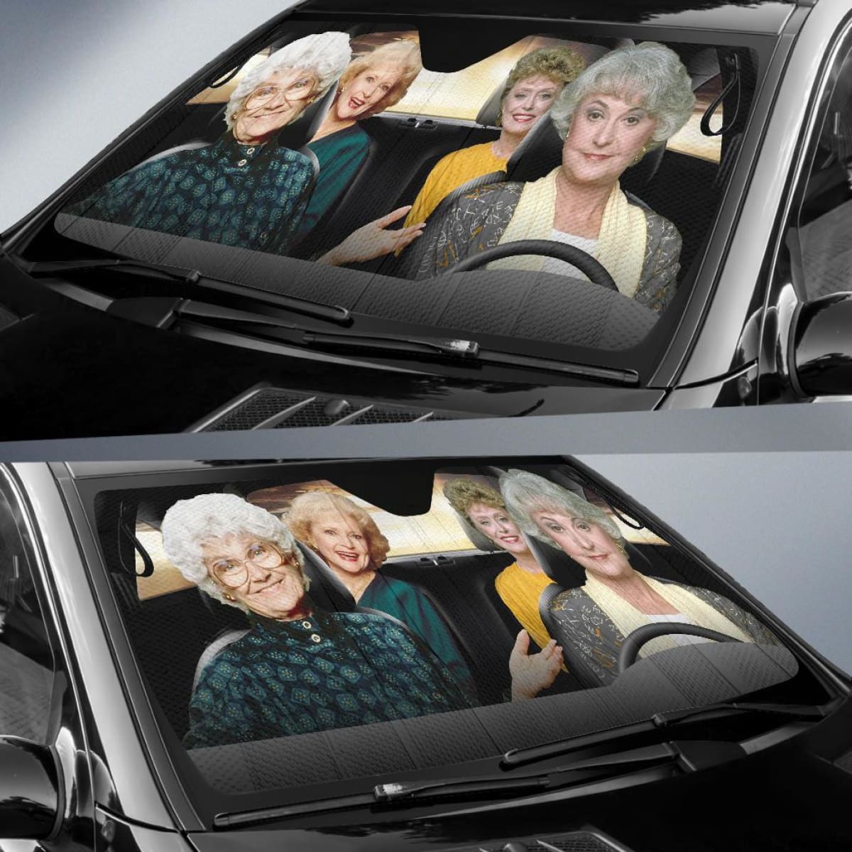 The Golden Girls Car Auto Sun Shade Funny Windshield Fan Gift Universal Fit 174503