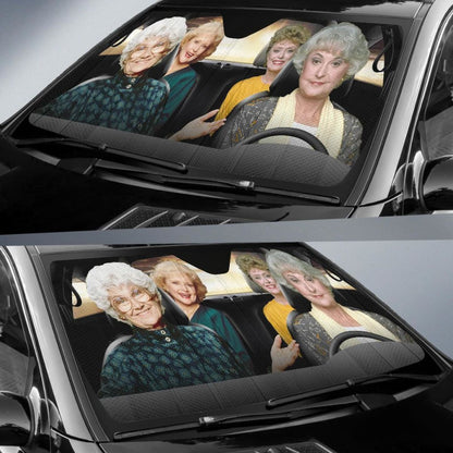 The Golden Girls Car Auto Sun Shade Funny Windshield Fan Gift Universal Fit 174503