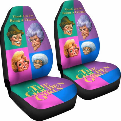 The Golden Girls Car Seat Cover Colorful Tv Show Fan Gift Universal Fit 051012