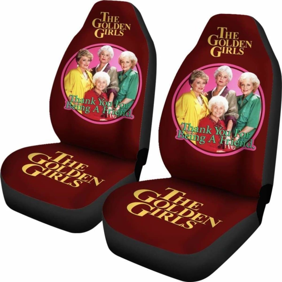 The Golden Girls Car Seat Covers Circle Friend Tv Show Fan Gift Universal Fit 051012