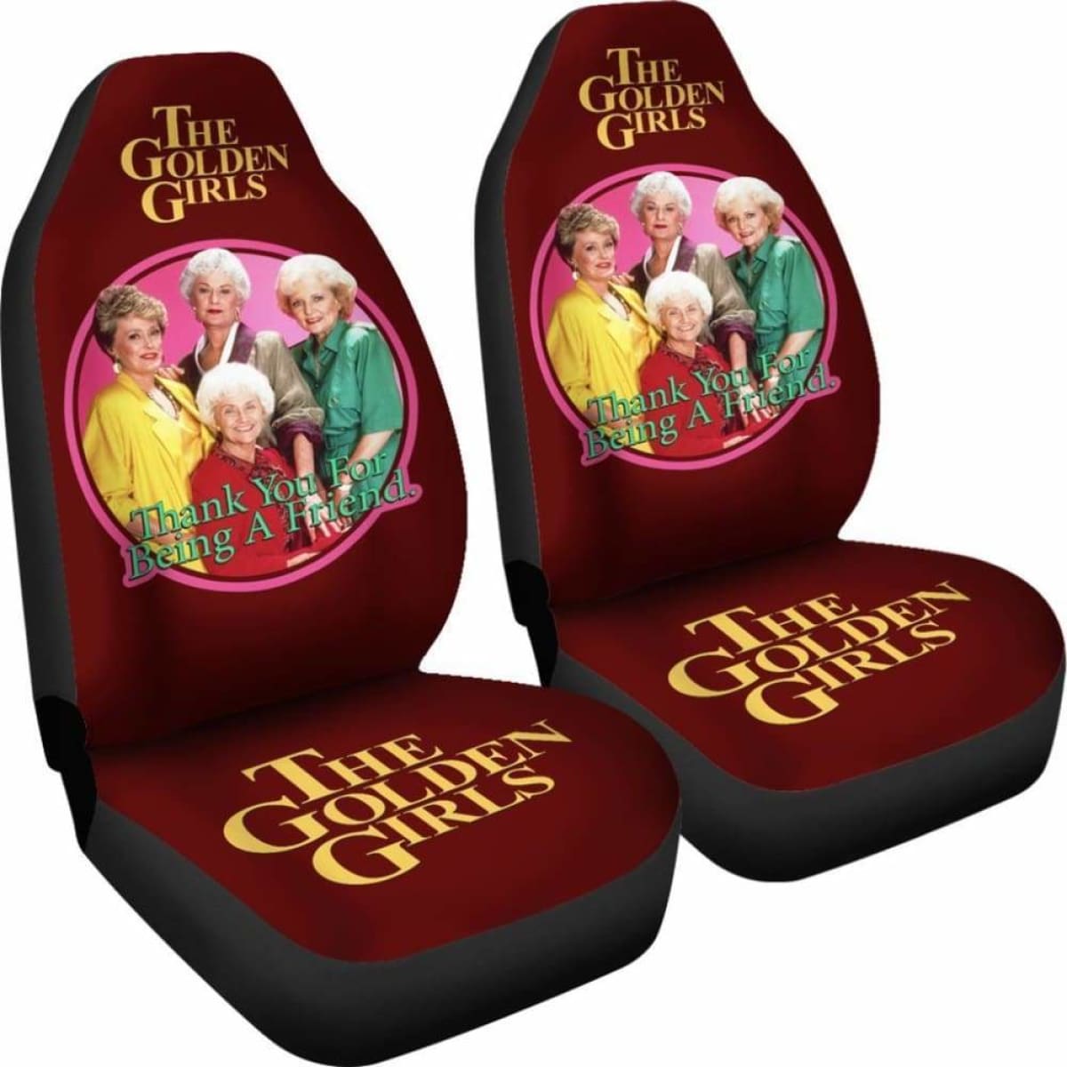 The Golden Girls Car Seat Covers Circle Friend Tv Show Fan Gift Universal Fit 051012