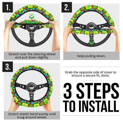 The Grinch Christmas Car Steering Wheel Cover