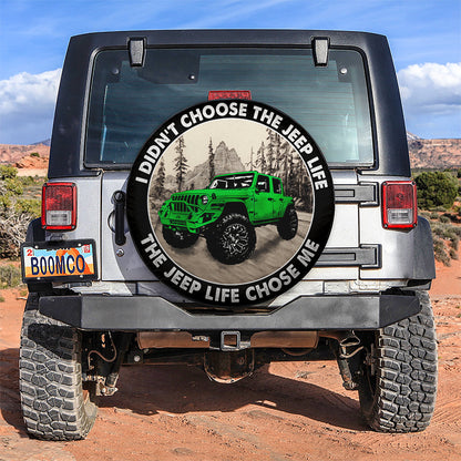 The Jeep Life Chose Me Green Jeep Car Spare Tire Cover