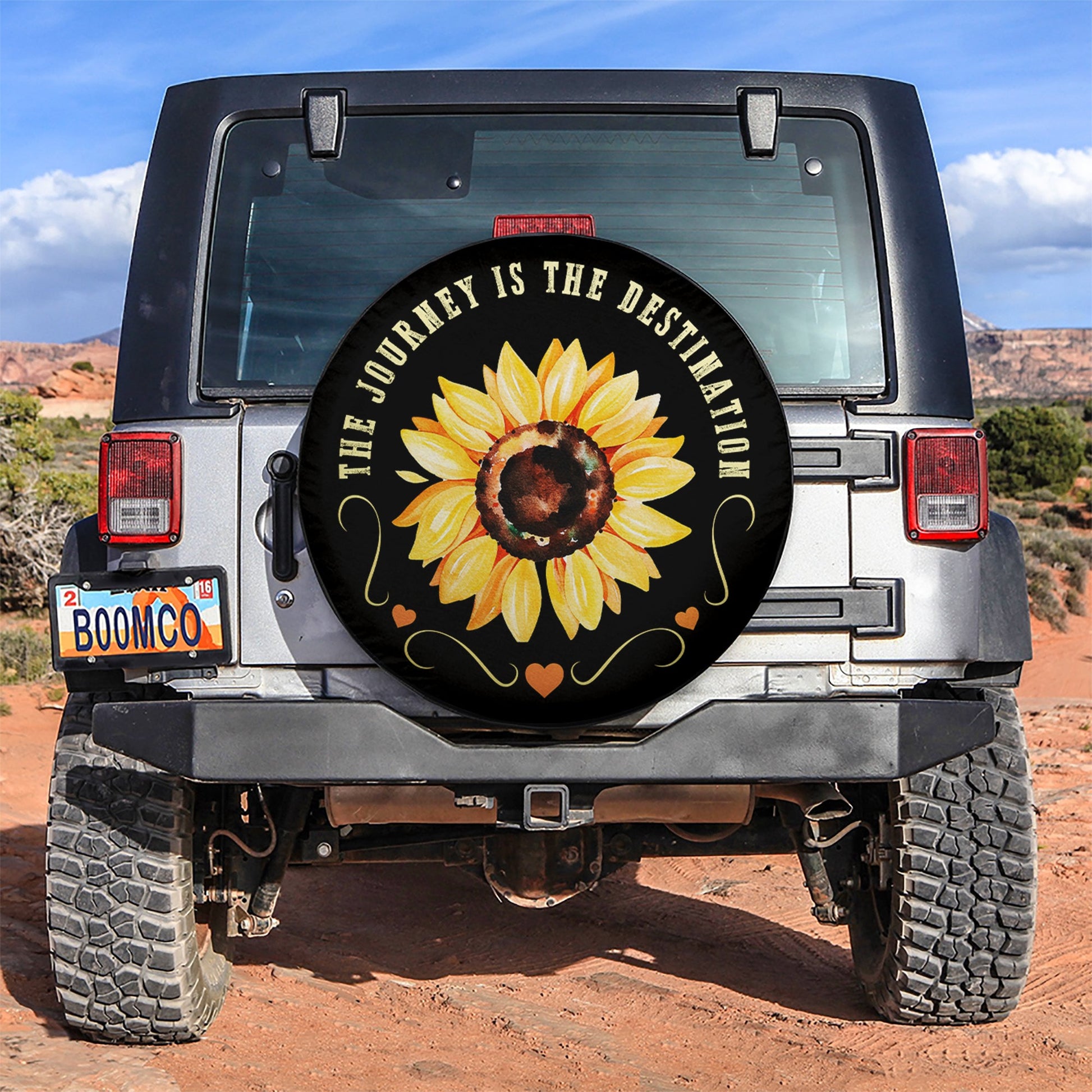 The Journey Is The Destination Jeep Car Spare Tire Cover
