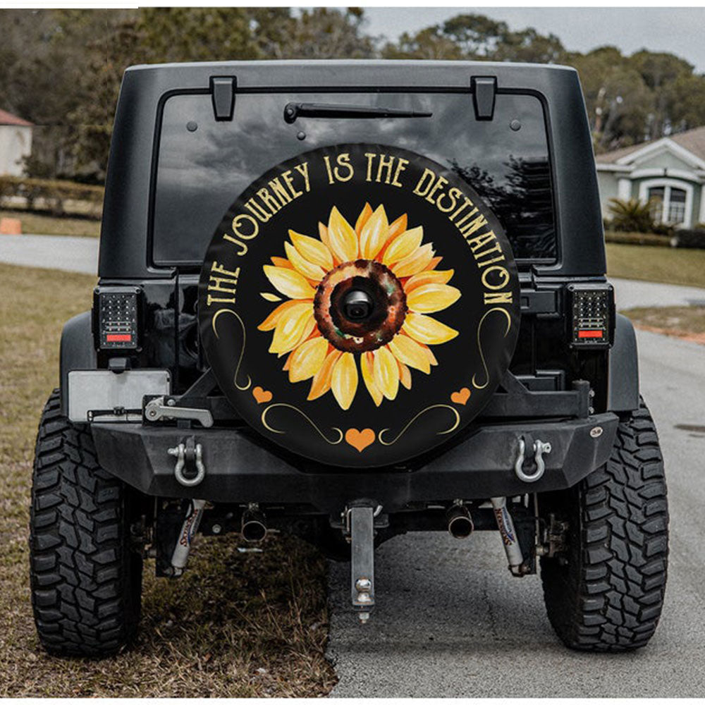 The Journey Is The Destination Jeep Car Spare Tire Cover