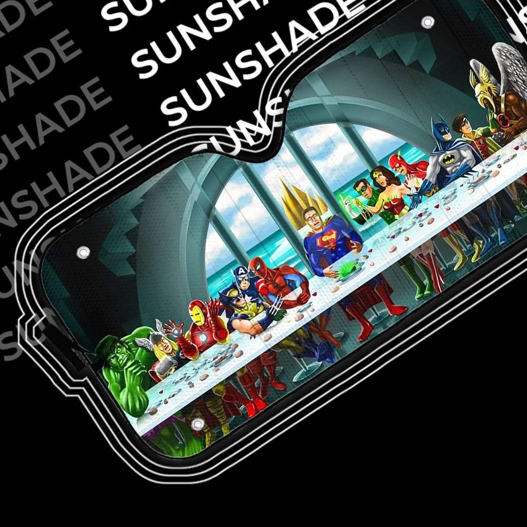 Gearhumans The Last Supper Heroes Custom Auto Car SunShade