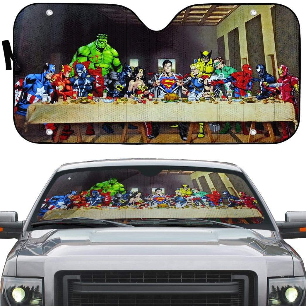 Gearhumans The Last Supper Heroes Custom Auto Car SunShade