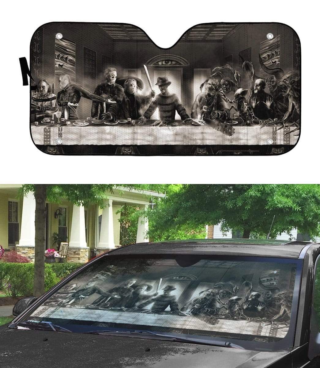 Gearhumans The Last Supper Serial Killer Group Custom Auto Car SunShade