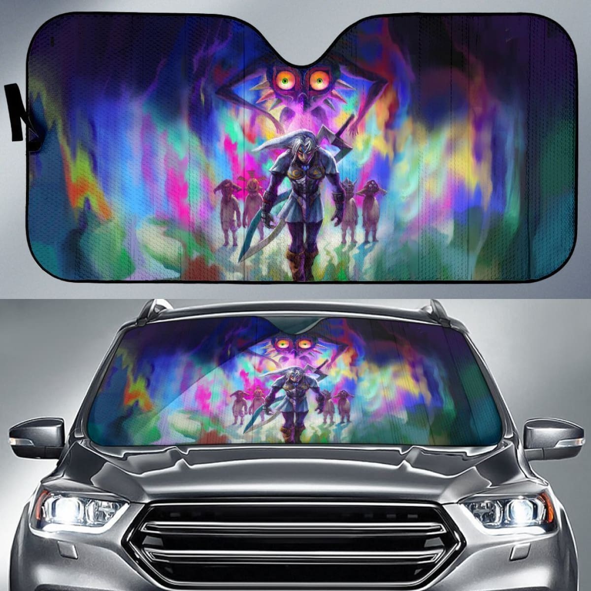 The Legend Of Zelda Fierce Deity Auto Sun Shades Lt02 Universal Fit 111204