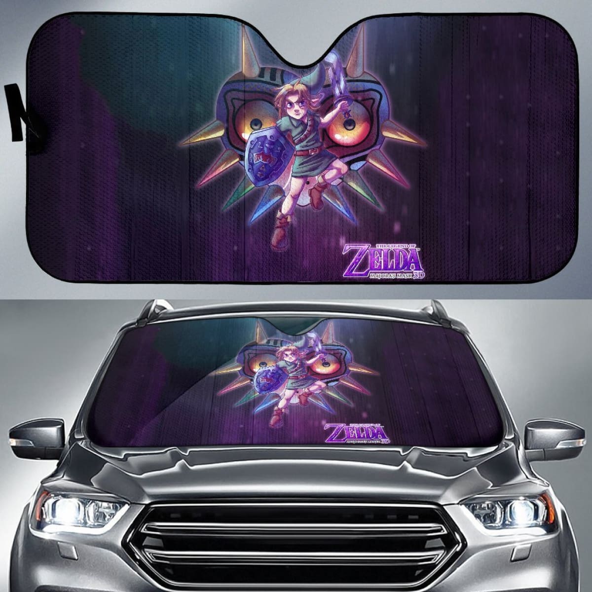 The Legend Of Zelda Majora'S 3D Auto Sun Shades Lt02 Universal Fit 111204