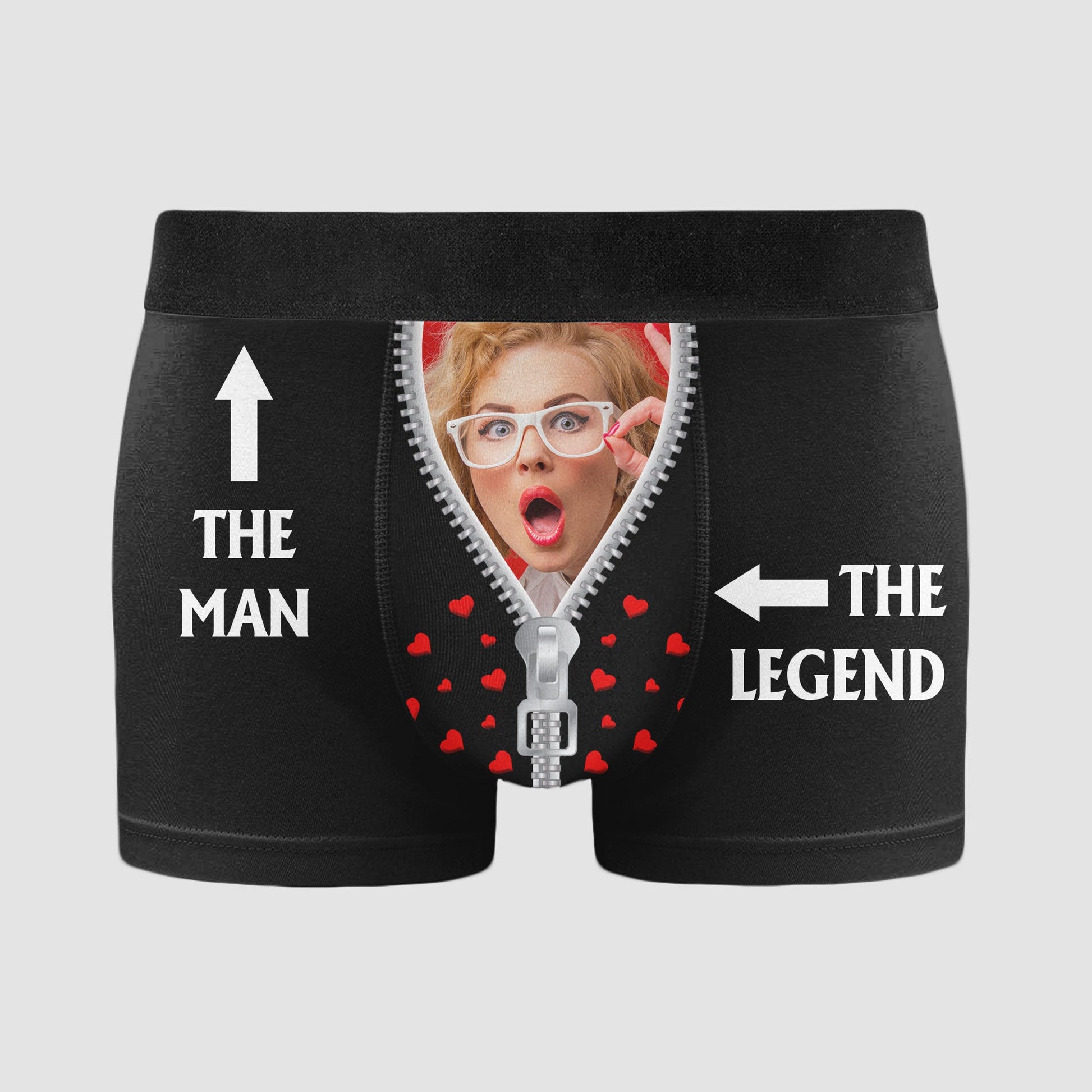 The Man The Legend - Personalized Photo Men's Boxer Brief - Valentine's Day Gifts For Men, Husband, Him, Boyfriend