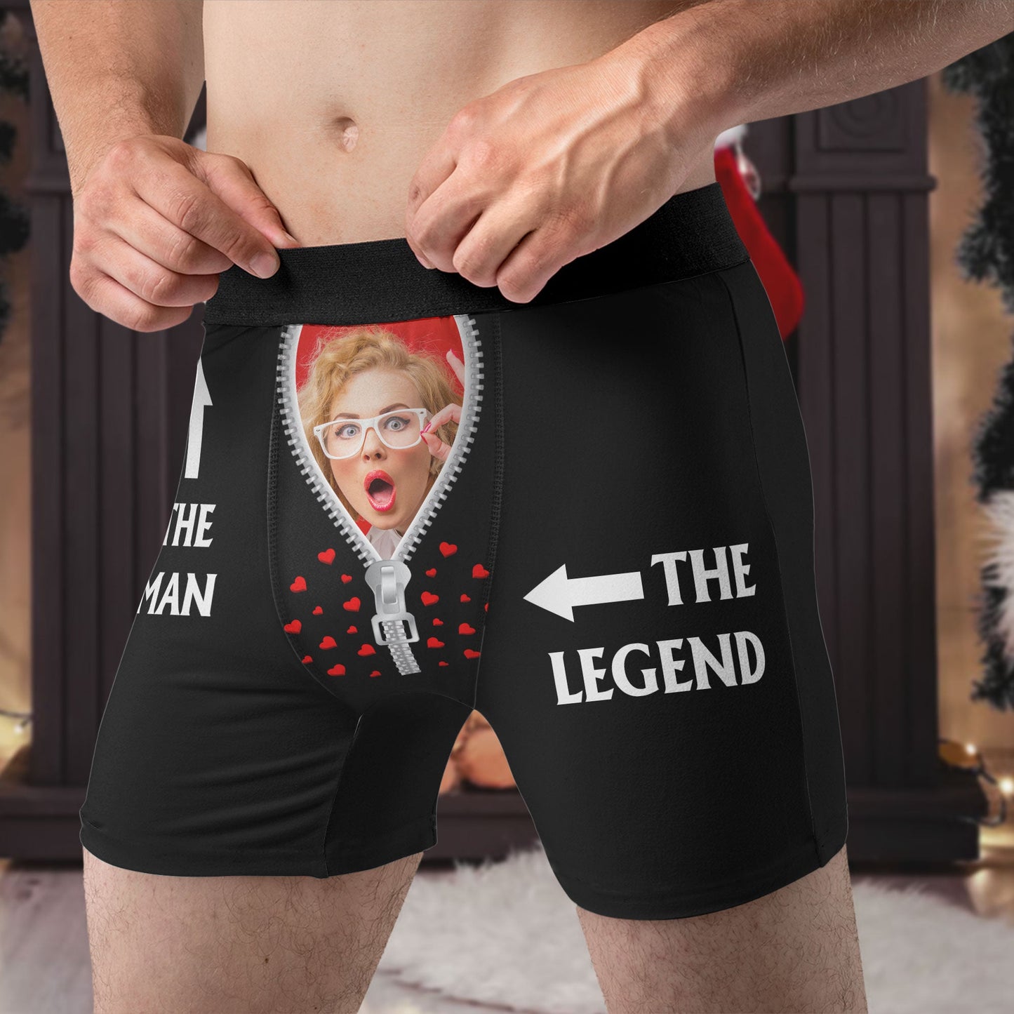 The Man The Legend - Personalized Photo Men's Boxer Brief - Valentine's Day Gifts For Men, Husband, Him, Boyfriend