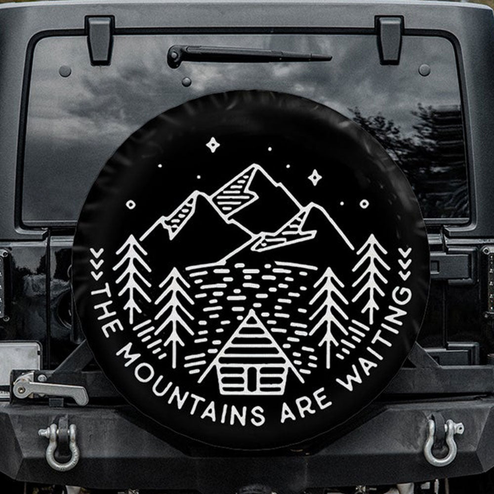 The Mountain Are Waiting Jeep Car Spare Tire Cover