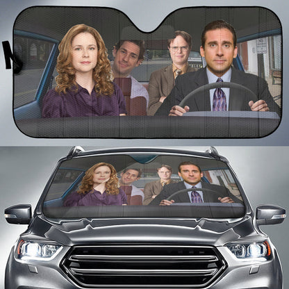 The Office Driving Funny Car Auto Sunshades