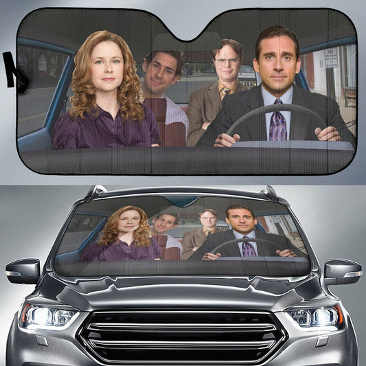 The Office Driving Funny Car Auto Sunshades