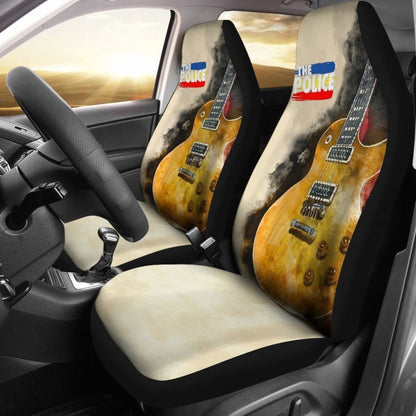 The Police Car Seat Covers Guitar Rock Band Fan Universal Fit 194801