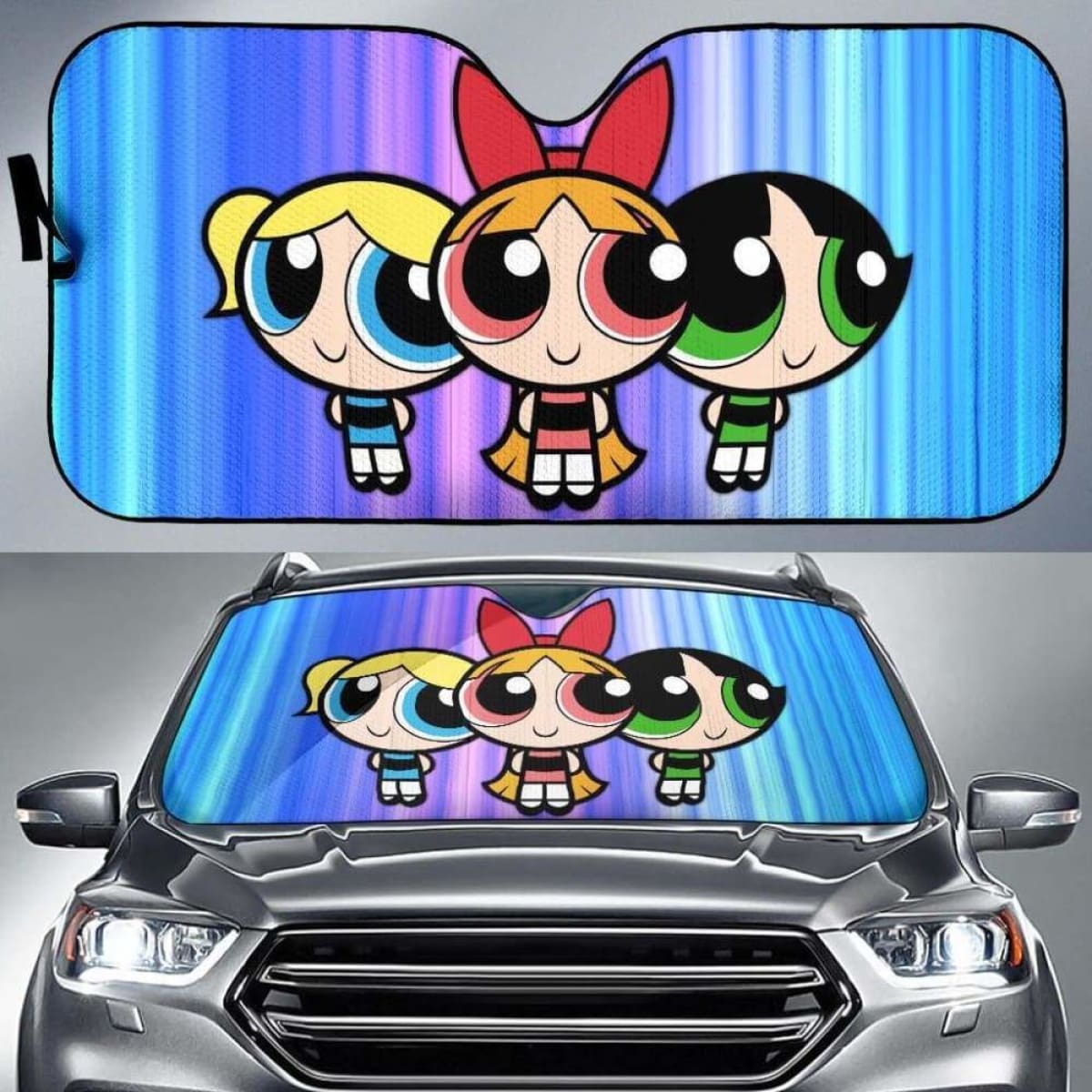 The Powerpuff Girl Car Sun Shades 918b Universal Fit