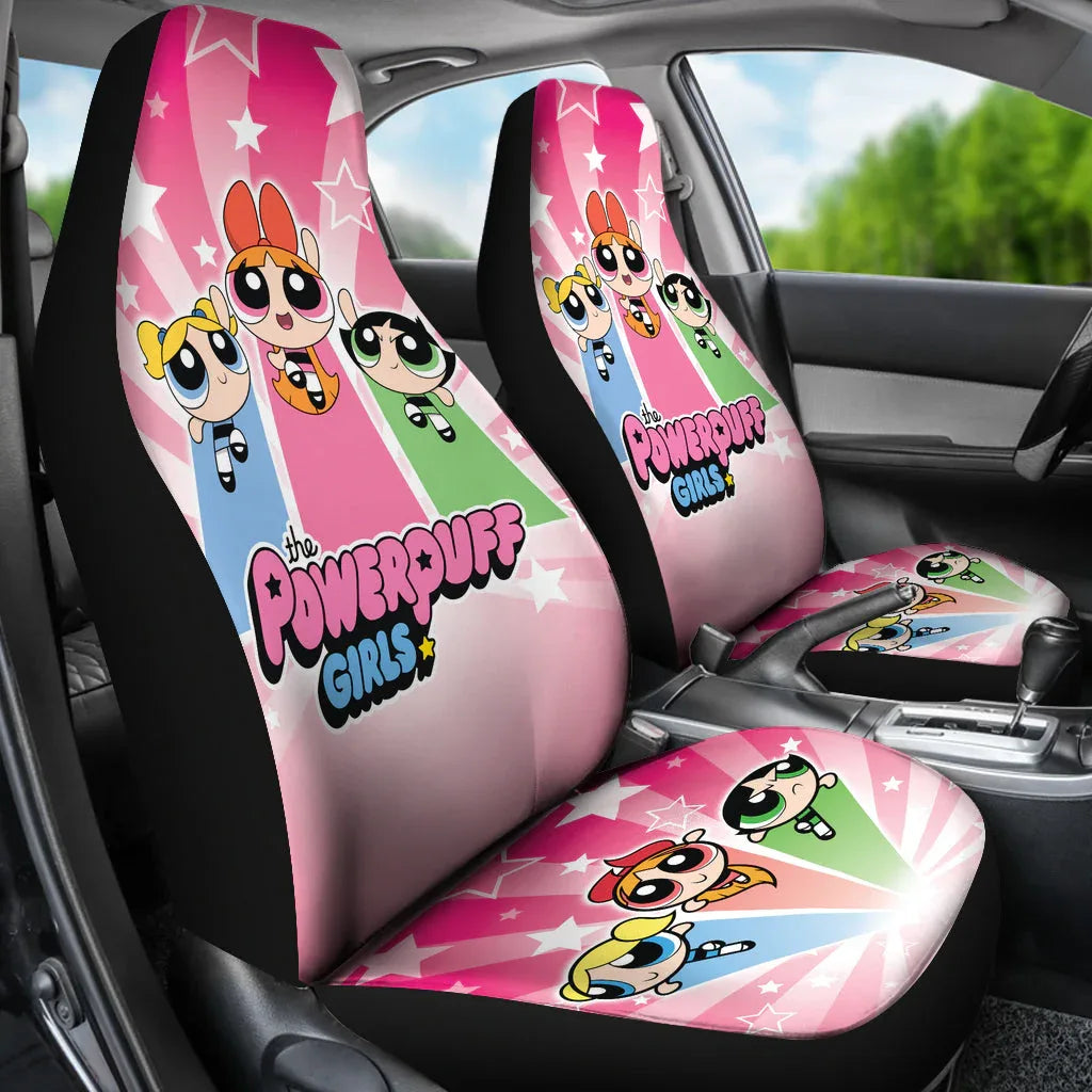 The Powerpuff Girls Car Seat Covers Car Accessories - PersonalizedFury