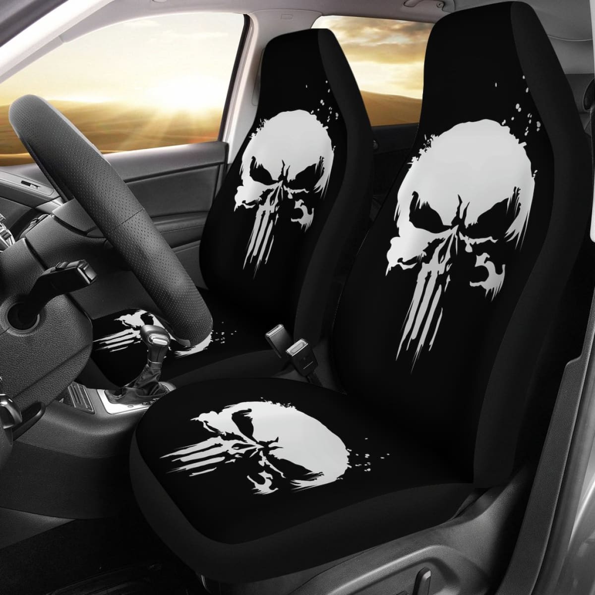 The Punisher Digital Seat Covers Amazing Best Gift Ideas Universal Fit 090505